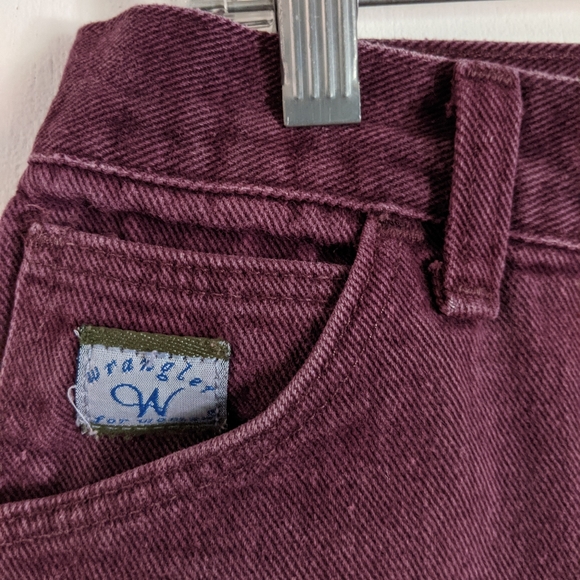 ▫️Vintage Wrangler Women's High Rise Raspberry Cutoff Jean Shorts - Picture 2 of 8